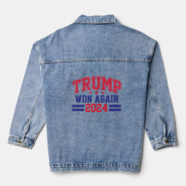 Trump gewann wieder 2024 jeansjacke