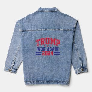 Trump gewann wieder 2024 jeansjacke