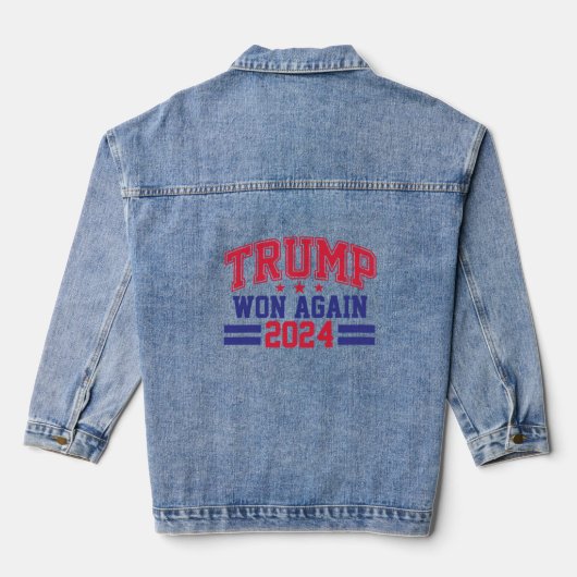 Trump gewann wieder 2024 jeansjacke (Rückseite)
