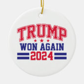 Trump gewann wieder 2024 keramik ornament (Vorne)