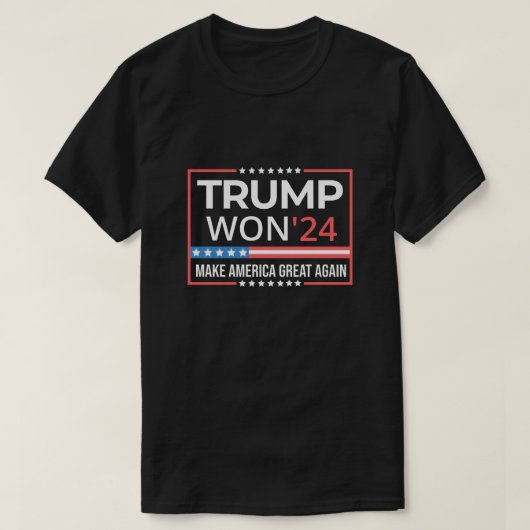 Trump gewann wieder 2024 T-Shirt (Design vorne)