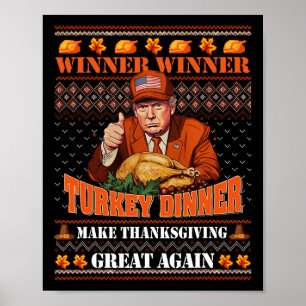 Trump Gewinner Funny Sieger Türkei Abendessen Than Poster