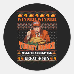 Trump Gewinner Funny Sieger Türkei Abendessen Than Runder Aufkleber