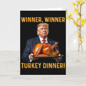 Trump Gewinner Gewinner Truthahn Abendessen Ernted Karte (Gelbe Blume)