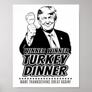 Trump Gewinner Lustiger Gewinner Truthahn Abendess Poster