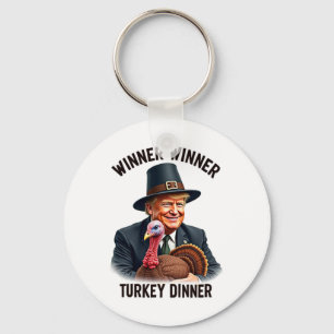 Trump Gewinner Türkei Abendessen Funny Thanksgivi Schlüsselanhänger