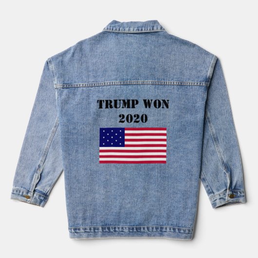 Trump gewinnt 2020 Denim Jacket Jeansjacke (Rückseite)