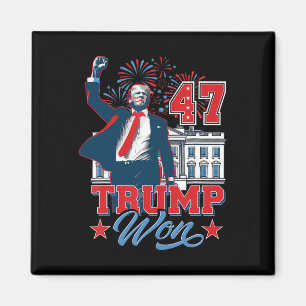 Trump gewinnt 2024 an 47. Stelle im Weißen Haus Magnet