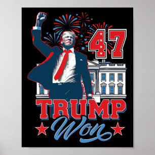 Trump gewinnt 2024 an 47. Stelle im Weißen Haus Poster
