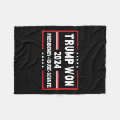 Trump gewinnt 2024 Präsidentschaft Senatskammer Me Fleecedecke (Vorderseite (Horizontal))