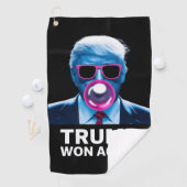 Trump gewinnt 2024 Wahlentscheidung Präsident 47. Golfhandtuch (Insitu)