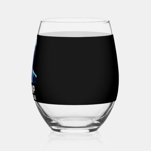 Trump gewinnt 2024 Wahlentscheidung Präsident 47. Weinglas Ohne Stiel (Rechts)