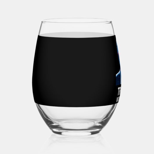 Trump gewinnt 2024 Wahlentscheidung Präsident 47. Weinglas Ohne Stiel (Links)