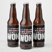 Trump gewinnt 47. US-Präsident Won Election 2024 Bierflaschenetikett (Flaschen)