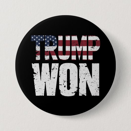 Trump gewinnt 47. US-Präsident Won Election 2024 Button (Vorderseite)