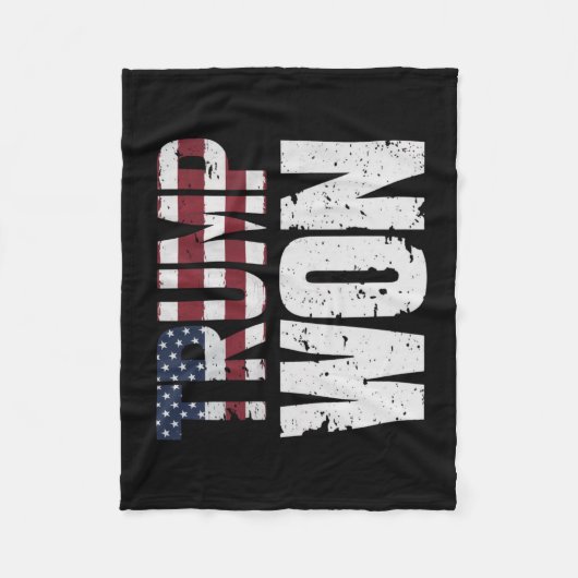 Trump gewinnt 47. US-Präsident Won Election 2024 Fleecedecke (Vorderseite)