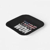 Trump gewinnt 47. US-Präsident Won Election 2024 Pappteller (Gewinkelt)