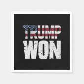 Trump gewinnt 47. US-Präsident Won Election 2024 Serviette (Vorderseite)