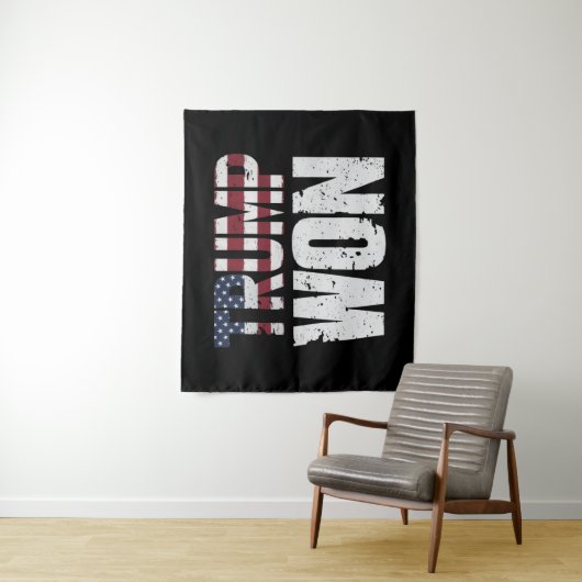 Trump gewinnt 47. US-Präsident Won Election 2024 Wandteppich (Beispiel)