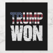 Trump gewinnt 47. US-Präsident Won Election 2024 Weinetikett (Einzelnes Label)