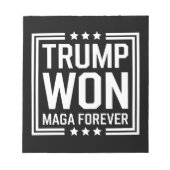 Trump gewinnt 47. Wahl von US-Präsident Maga 2024 Notizblock (Vorderseite)