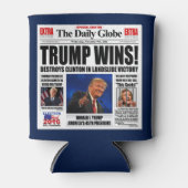 Trump gewinnt! Funny Anti Clinton Newspaper Satire Dosenkühler (Vorderseite)