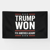 Trump gewinnt MAGA Trump-Gewinner 2024 - Amerika w Banner (Horizontal)