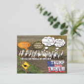 Trump gewinnt postkarte (Stehend Vorderseite)
