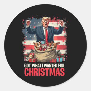 Trump gewinnt Präsident 2024 - Got, was ich für C  Runder Aufkleber