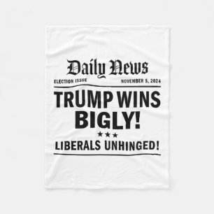 Trump gewinnt scharfe Schlagzeile: Trump gewinnt 2 Fleecedecke