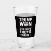 Trump gewinnt, sie wissen es 2024 47. Präsident ge Glas (Vorderseite)