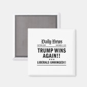 Trump gewinnt Sieg - Schlagzeile Trump 2024 Landsl Magnet (Vorderseite/Rückseite)