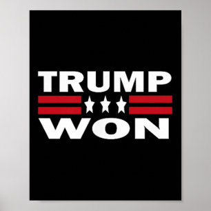 Trump gewinnt Trump Abfallmanagement Funny Garbage Poster