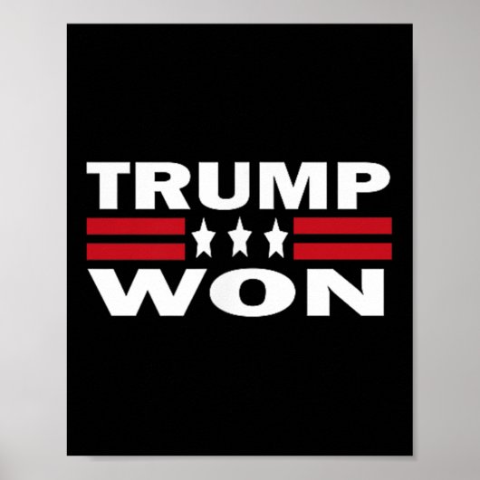 Trump gewinnt Trump Abfallmanagement Funny Garbage Poster (Vorne)