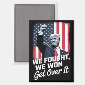Trump gewinnt Trump den Sieg des 47. Präsidenten Magnet (Vorderseite/Rückseite)