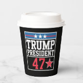 Trump gewinnt Wahl 2024 Trump gewinnt 2024 Pappbecher (Vorderseite)