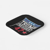 Trump gewinnt Wahl 2024 Trump gewinnt 2024 Pappteller (Gewinkelt)