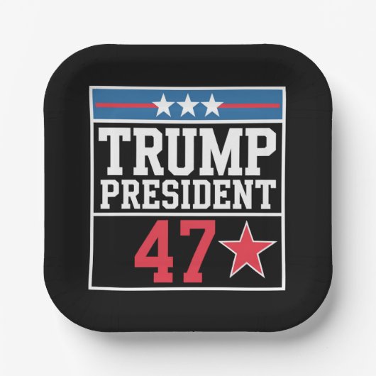 Trump gewinnt Wahl 2024 Trump gewinnt 2024 Pappteller (Vorderseite)