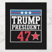 Trump gewinnt Wahl 2024 Trump gewinnt 2024 Weinetikett (Einzelnes Label)