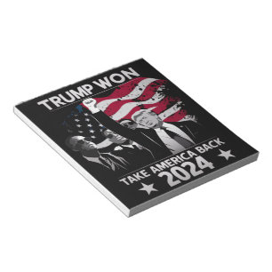 Trump gewinnt wieder Amerika zurück 2024 Notizblock