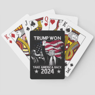 Trump gewinnt wieder Amerika zurück 2024 Spielkarten