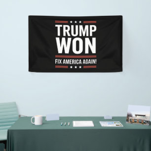 Trump Gewonnen MAGA Trump Sieger 2024 Amerika wied Banner
