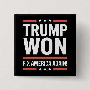 Trump Gewonnen MAGA Trump Sieger 2024 Amerika Wied Button