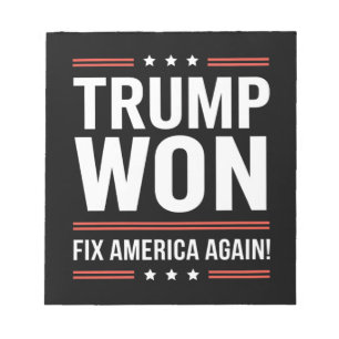 Trump Gewonnen MAGA Trump Sieger 2024 Amerika wied Notizblock