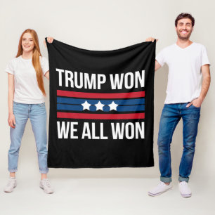 Trump Gewonnen Wir Alle Gewonnen 2024 USA-Flagge T Fleecedecke