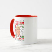 Trump gibt Tasse, Donald Trump frohe Weihnachten Tasse (Vorderseite Links)