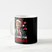 Trump Gift Wrap | Ich bin zu Weihnachten Zuhause Kaffeetasse (Vorderseite Links)