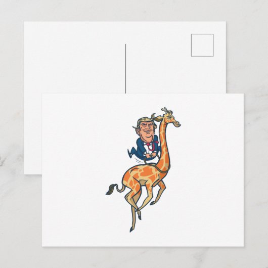 Trump Giraffe Postkarte (Vorne/Hinten)