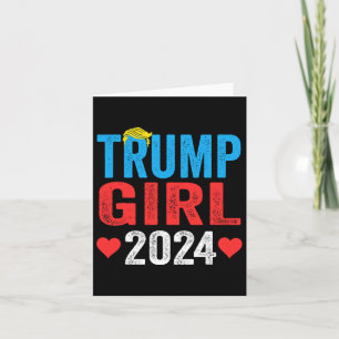 Trump Girl 2024 Niedlich Trump Flag Frauen Mädchen Karte