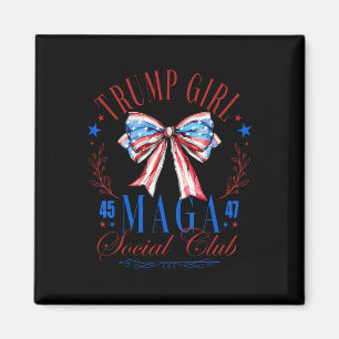 Trump Girl 45 47 Mega Est 2024 Social Club Happy 4 Magnet